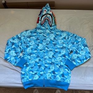 Light Blue Bape Jacket Mens Size Large BRAND NEW W/TAGS